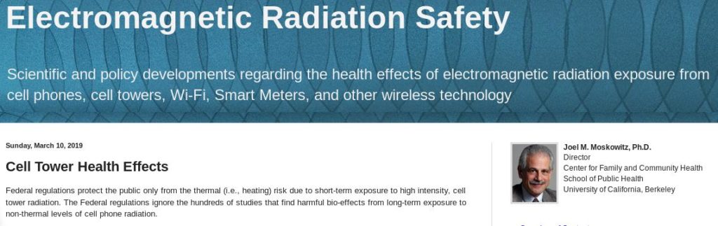 Joel M. Moskowitz, PhD - Elecktromagnetic Radiation Safety