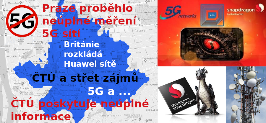 ČTU a střet zájmů – Británie rozkládá Huawei sítě – V Praze proběhlo neúplné měření 5G sítí