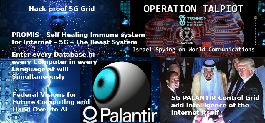 PALANTIR – PROMIS – Intelligence of the Internet itself – TALPIOT – TRUMP – Saudia Arabia – Hack-proof 5G Grid